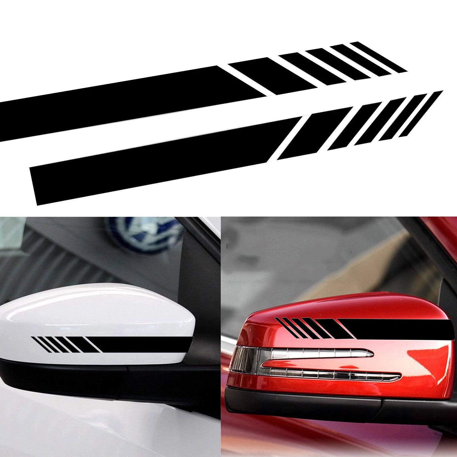 Black Vinyl Reflect Decals for Mercedes-Benz W204 W212 (2007–2015)