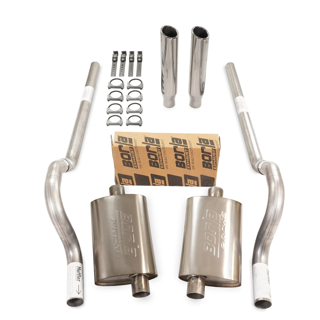 Dual Exhaust Kit for Mopar B Body (1962–1974) - 2.5" Borla Pro XS RC Tip