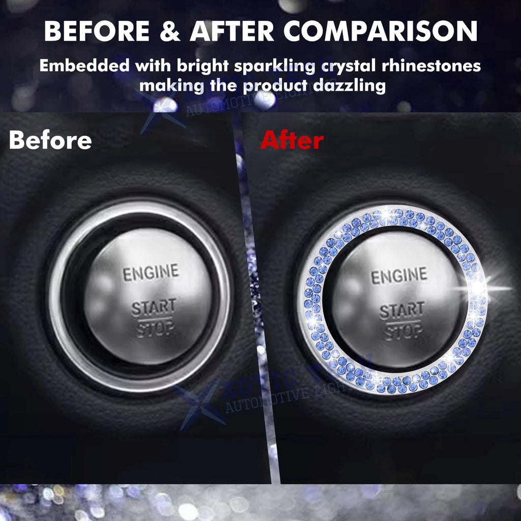 Bling Diamond Car Engine Start Stop Button Surround for Toyota (2018-2024)