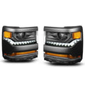 LED Strip Projector Headlight for Chevy Silverado 1500 (2016–2019)