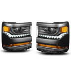 LED Strip Projector Headlight for Chevy Silverado 1500 (2016–2019)