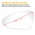 Left Side White Heated Mirror Glass for Porsche Panamera (2016-2020)