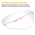 Left Side White Heated Mirror Glass for Porsche Panamera (2016-2020)