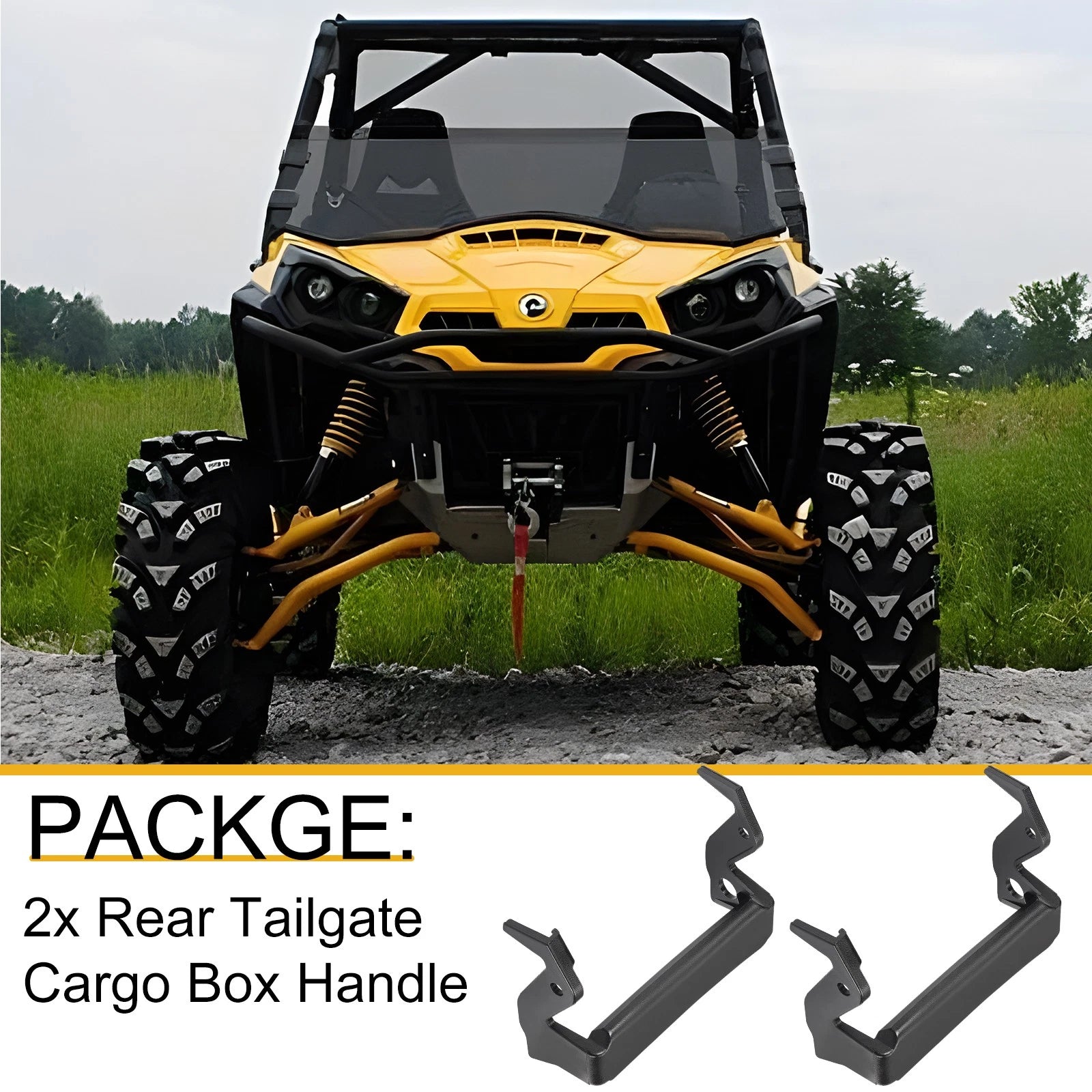 2X Rear Tailgate Cargo Box Handle 708300398 for Can-Am Commander 800 1000 (2011–2017)
