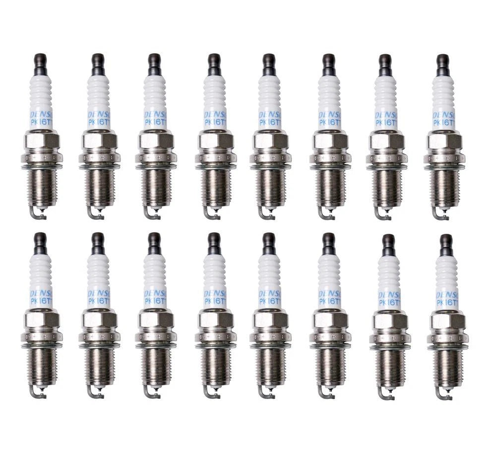 Set of 16 Spark Plugs Gap 0.040 for Acura Dodge Honda Hyundai Mercedes Kia