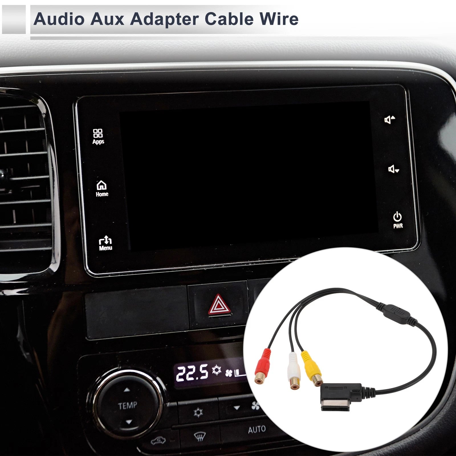 Audio Aux Adapter Cable for Audi (AMI to 3RCA)