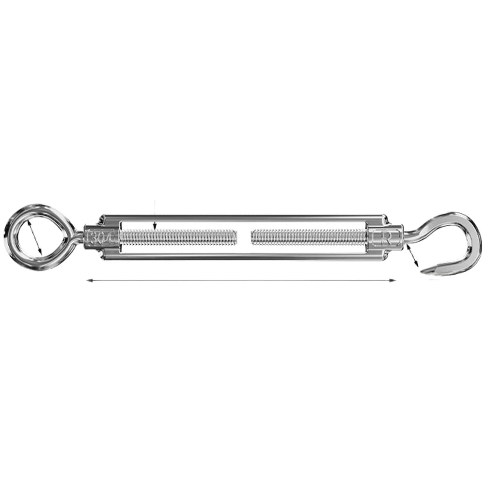 OC Turnbuckle for Cable Wire Rope Use (304 Stainless Steel)