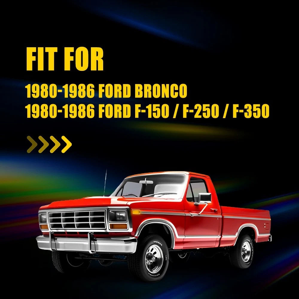 2X Front Amber LED Marker Lights for Ford Bronco F150 F250 F350 (1980–1986)