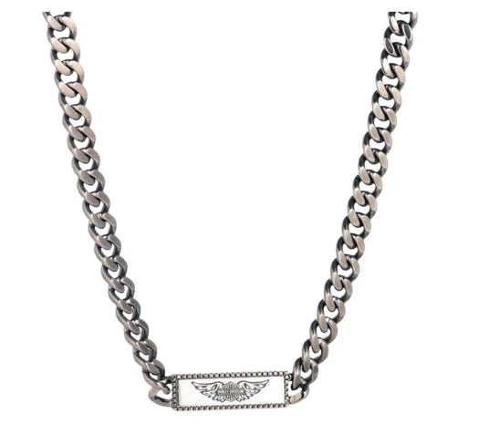 Wing Logo ID Tag Curb Chain Necklace for Harley-Davidson (Men's)