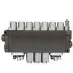 Hydraulic Backhoe Directional Control Valve w/ 2 Joysticks, 6 Spool, 11 GPM