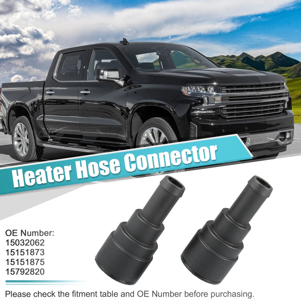 2X Coolant Connector Hose 15032062 for Chevrolet Silverado 3500 (2001–2006)