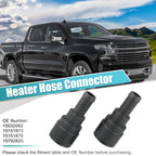 2X Coolant Connector Hose 15032062 for Chevrolet Silverado 3500 (2001–2006)