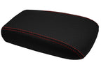 Carbon Fiber Console Lid Cover for Chevrolet Trailblazer (2002–2009) Red Stitch