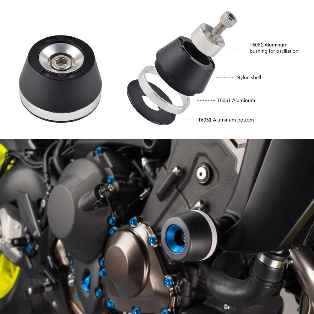 Frame Slider Guard Crash Pad Protector for Yamaha MT-09 FZ09 (2014–2017)