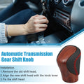 Automatic Gear Shift Knob for Lexus (Wood Grain, Red Thread, Perforated)
