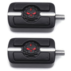 2X Black Gear Skull Shift Pegs for Harley Touring Dyna