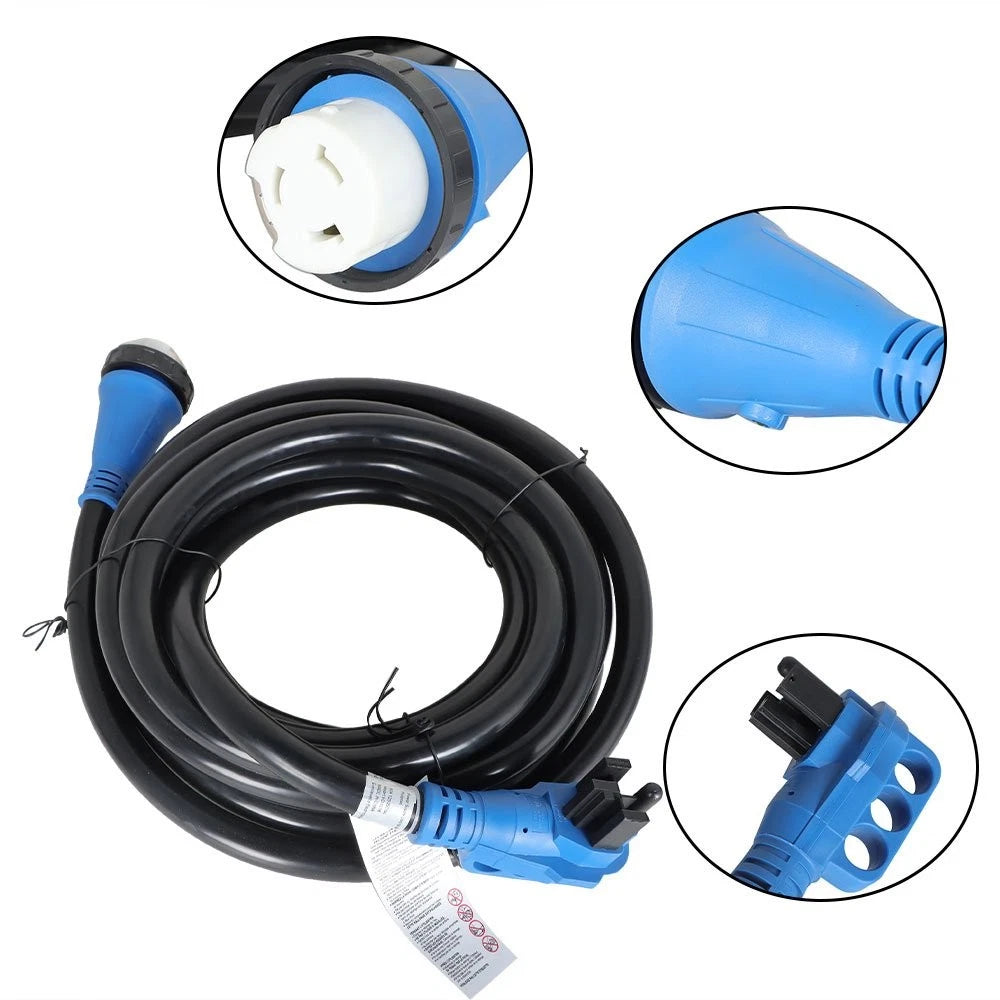 Power Inlet Box Combo Kit with 50 Amp 30ft Generator Extension Cord