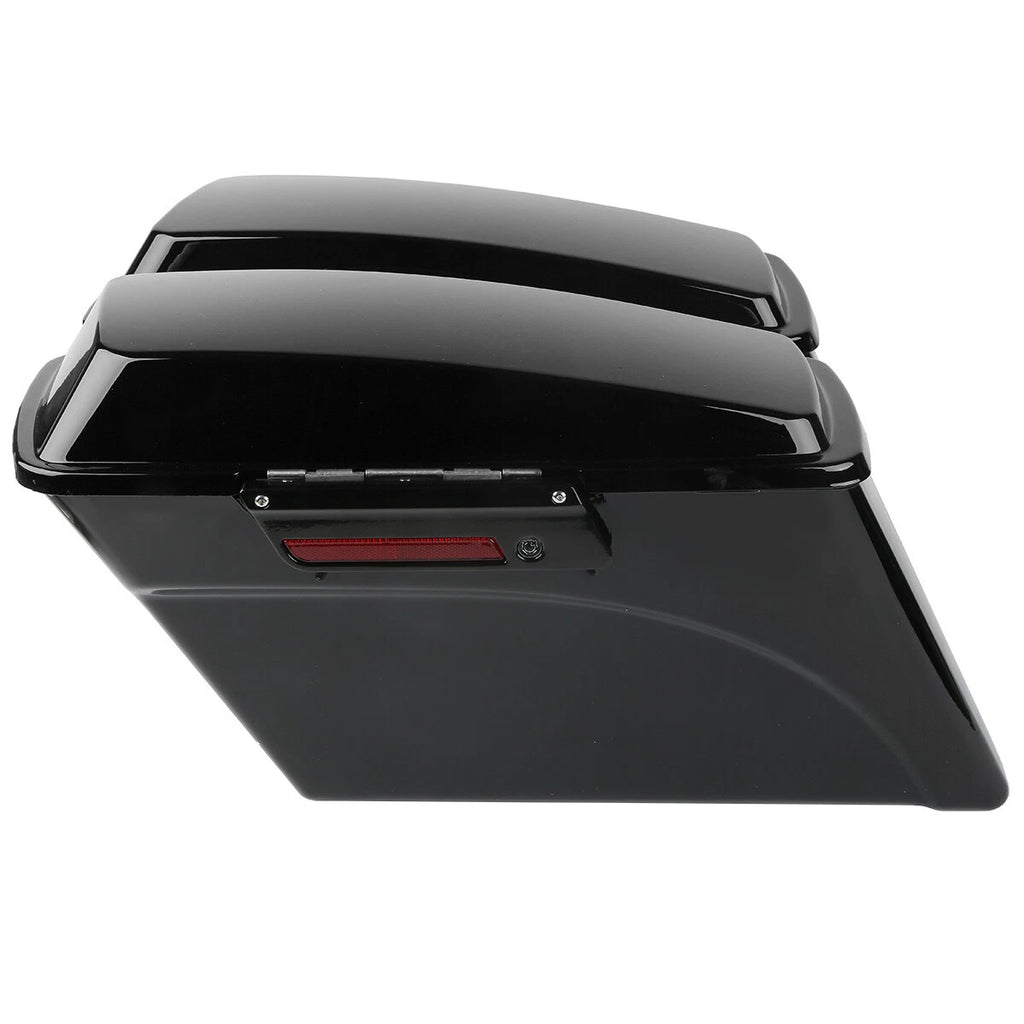 Black Hard SaddleBags & Conversion Bracket for Harley Softail Breakout (1984–2017)