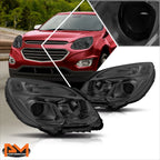 Projector Headlights for Chevy Equinox (2016–2017) w/Signal Lamp Clear Corner Smoked
