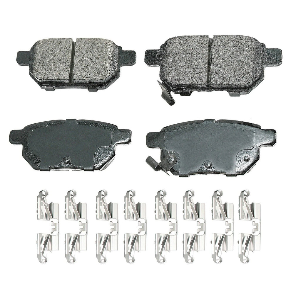 Rear Brake Kit 259mm Rotors & Akebono Ceramic Pads for CT200h, Corolla, Matrix, Prius (2011–2017)
