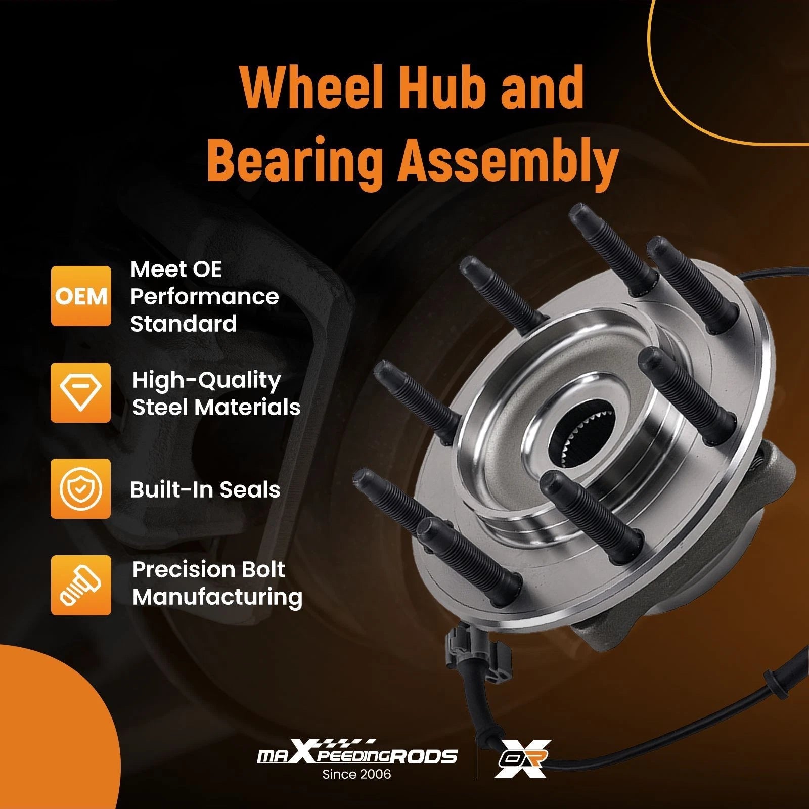 8 Lug Front Wheel Hub for Chevrolet Avalanche/Suburban 2500 (2001-2006)