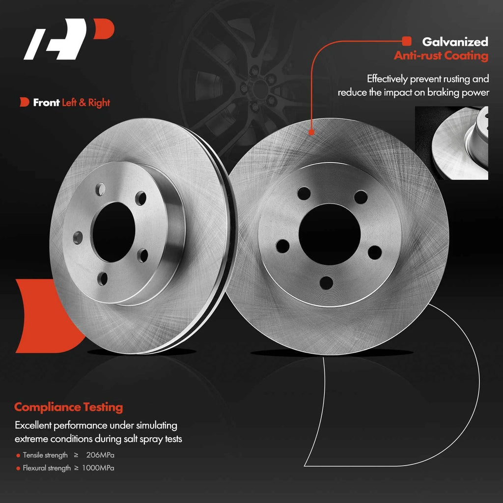 Front Brake Rotors & Ceramic Pads for Jeep Liberty (2002-2012)
