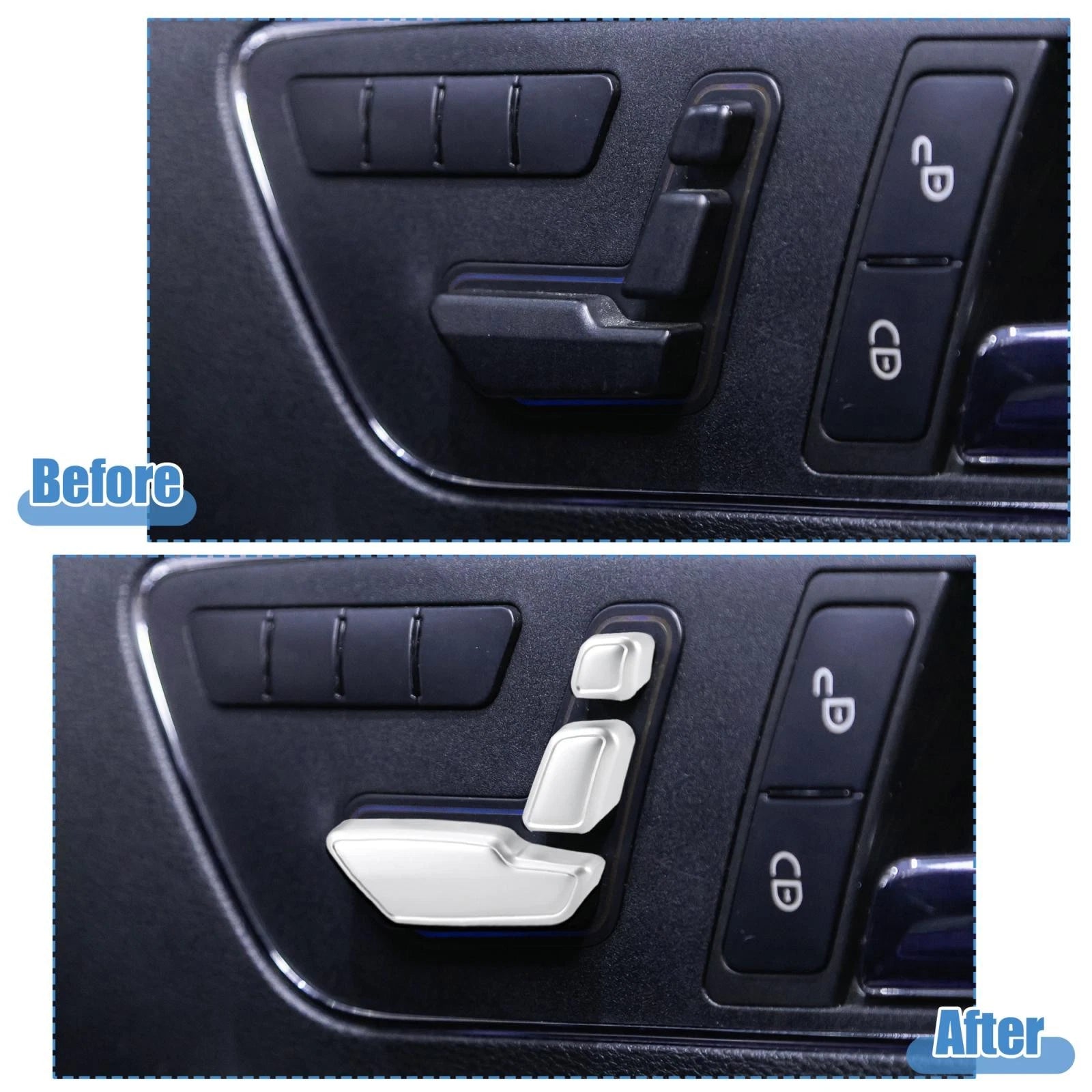 6 in 1 Seat Adjustment Switch Cover Set for Mercedes Benz GLK Class (2009–2015)
