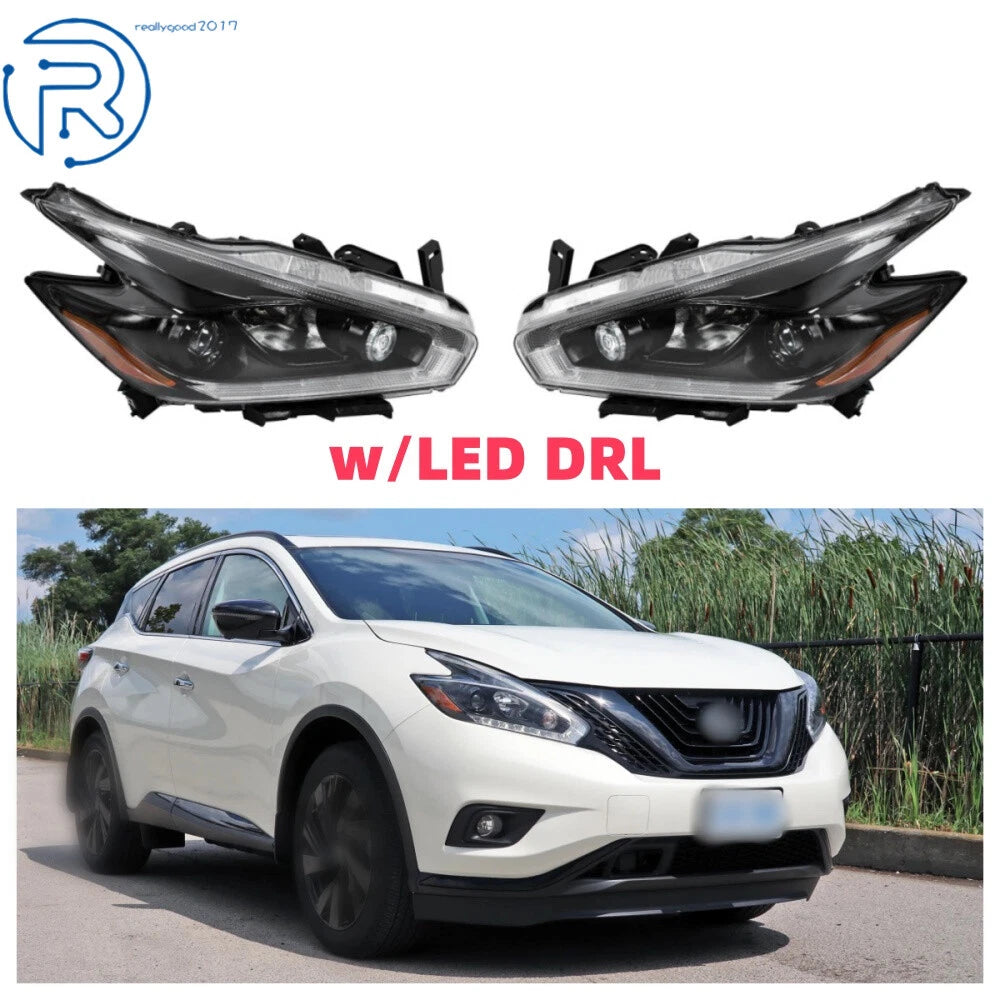 Headlight Assembly for Nissan Murano (2018) Halogen with LED DRL