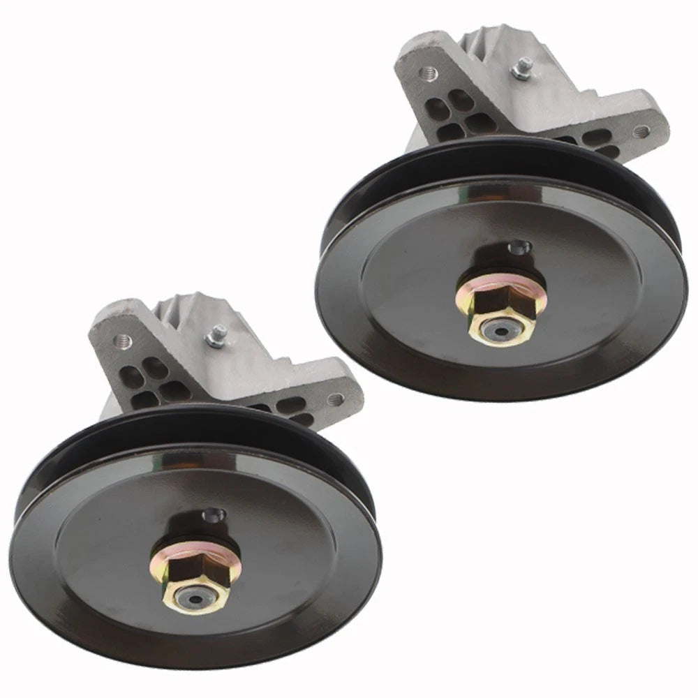 2X Spindle Assembly with Pulley Bolt for Troy Bilt MTD