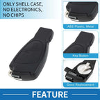 2 Button Keyless Entry Remote Key Shell Case for Mercedes-Benz C Class (2001–2007)
