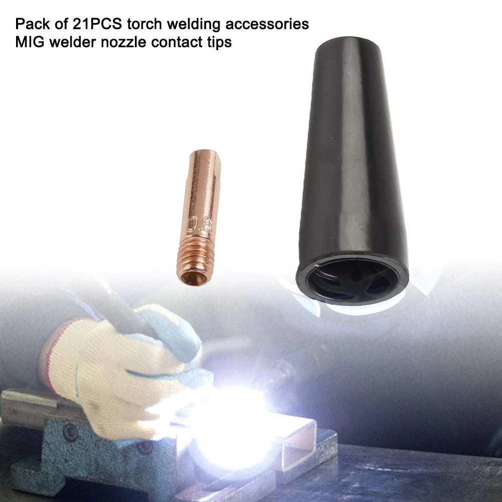 Gasless Flux Nozzle Tip for Welding Torch 030/0.8mm (Brass/ABS)