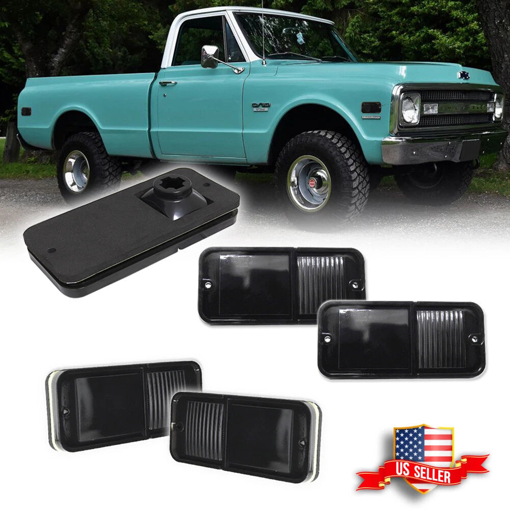 Set of 4 Smoked Side Marker Lights for Chevrolet GMC C/K Trucks (1968–1972)