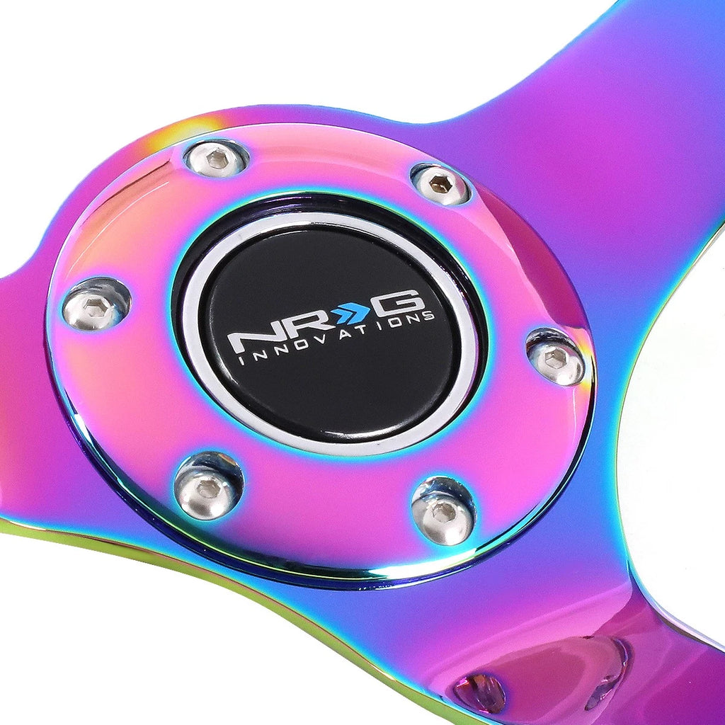 NRG 35cm 3" Deep Dish Steering Wheel for Universal Fit (NRG-350BK-WG)