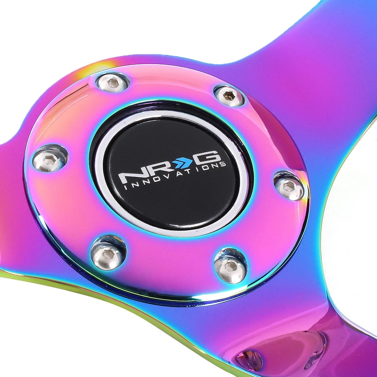 NRG 35cm 3" Deep Dish Steering Wheel for Universal Fit (NRG-350BK-WG)