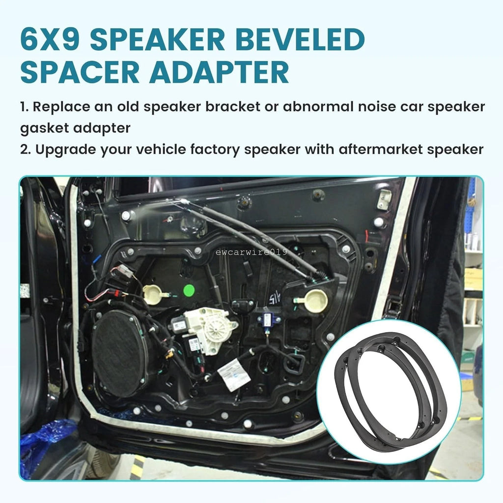 Set of 2 Beveled Speaker Mounting Brackets for Car Speaker 6x9 Inch