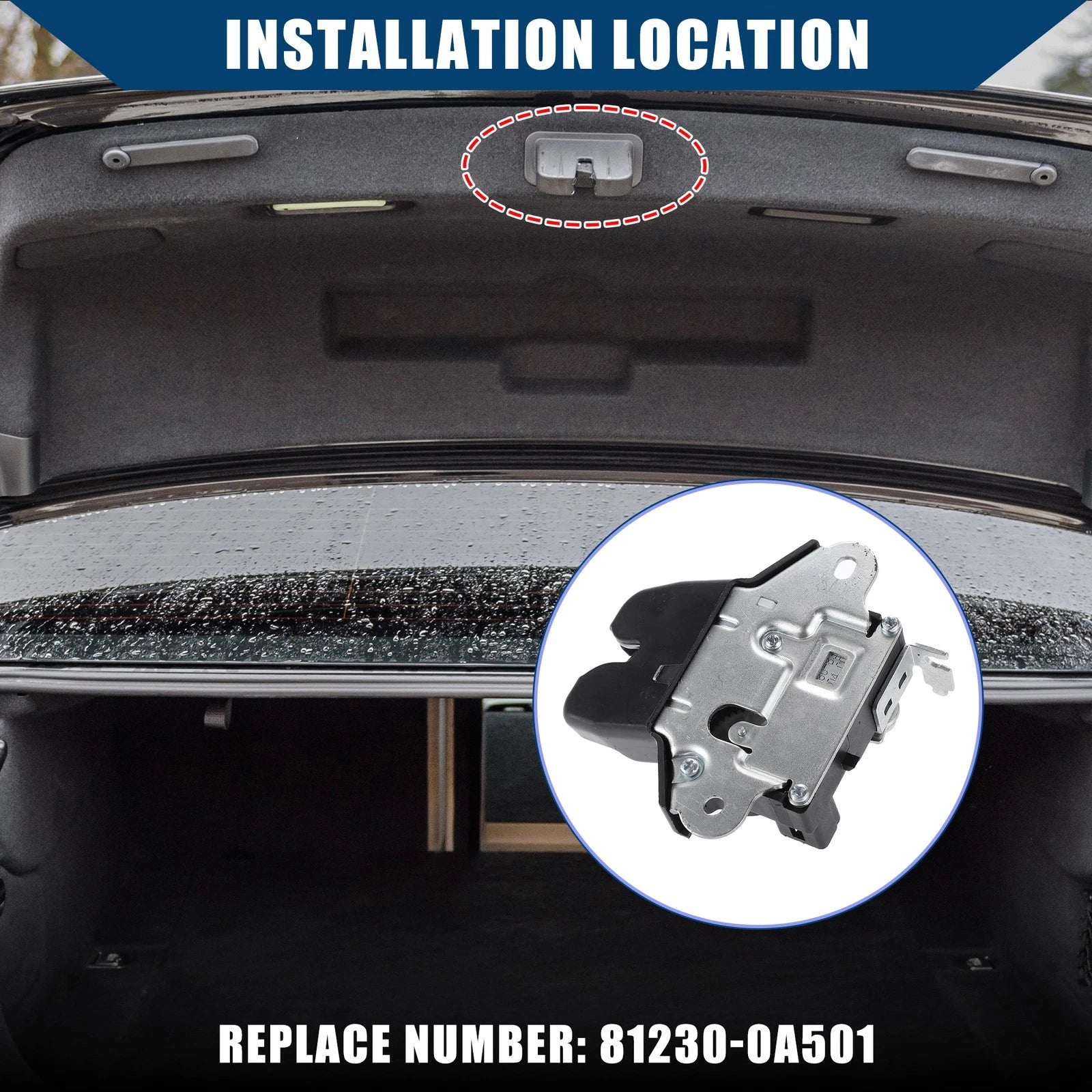 Tailgate Lock Actuator Motor No.812300A501 for Hyundai Coupe (2002–2009)