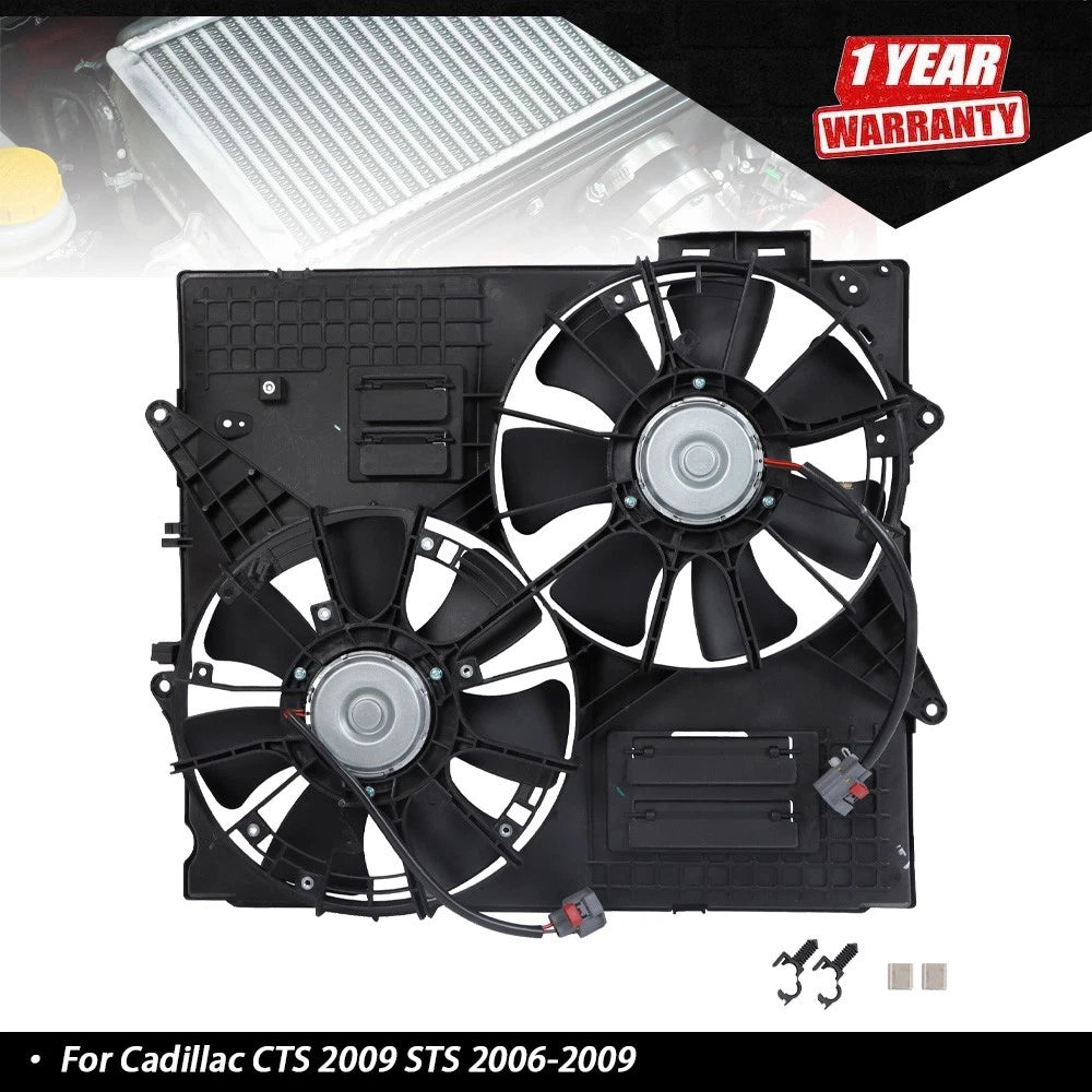 Dual Radiator Cooling Fan Assembly for Cadillac STS (2006–2009)