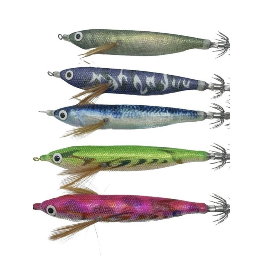 Squid Jig Lure 12cm Glow in Dark with BKK Hook for Fishing