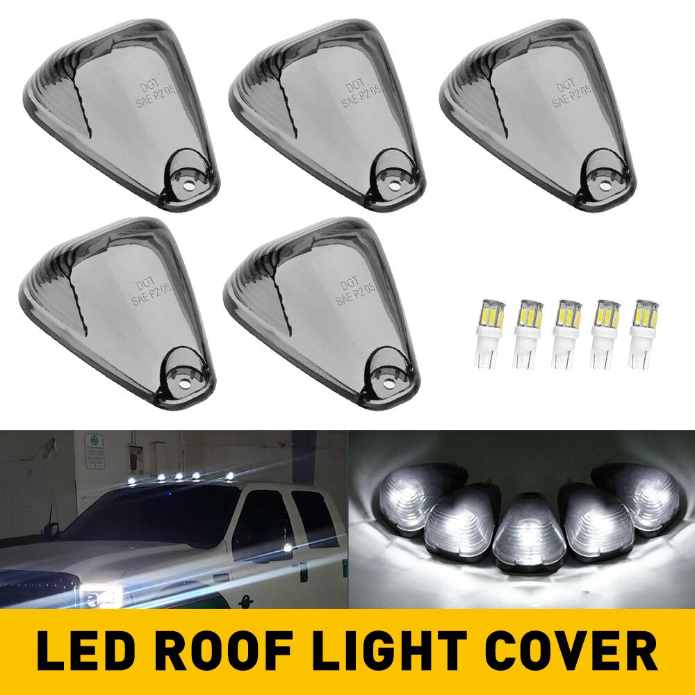 Smoked Cab Roof Running Marker Light Covers for Ford F250 F350