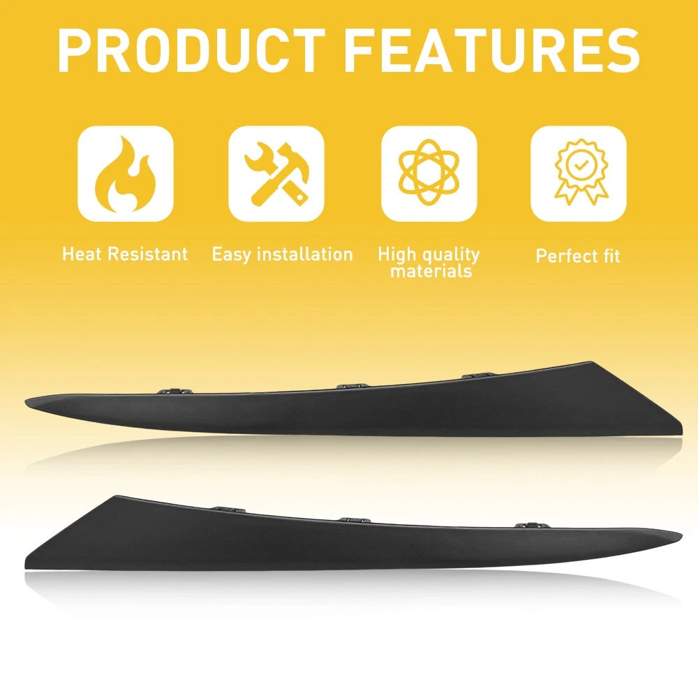Set of 2 Headlight Eyelid Trim Covers for Honda Civic (2022–2024) Black