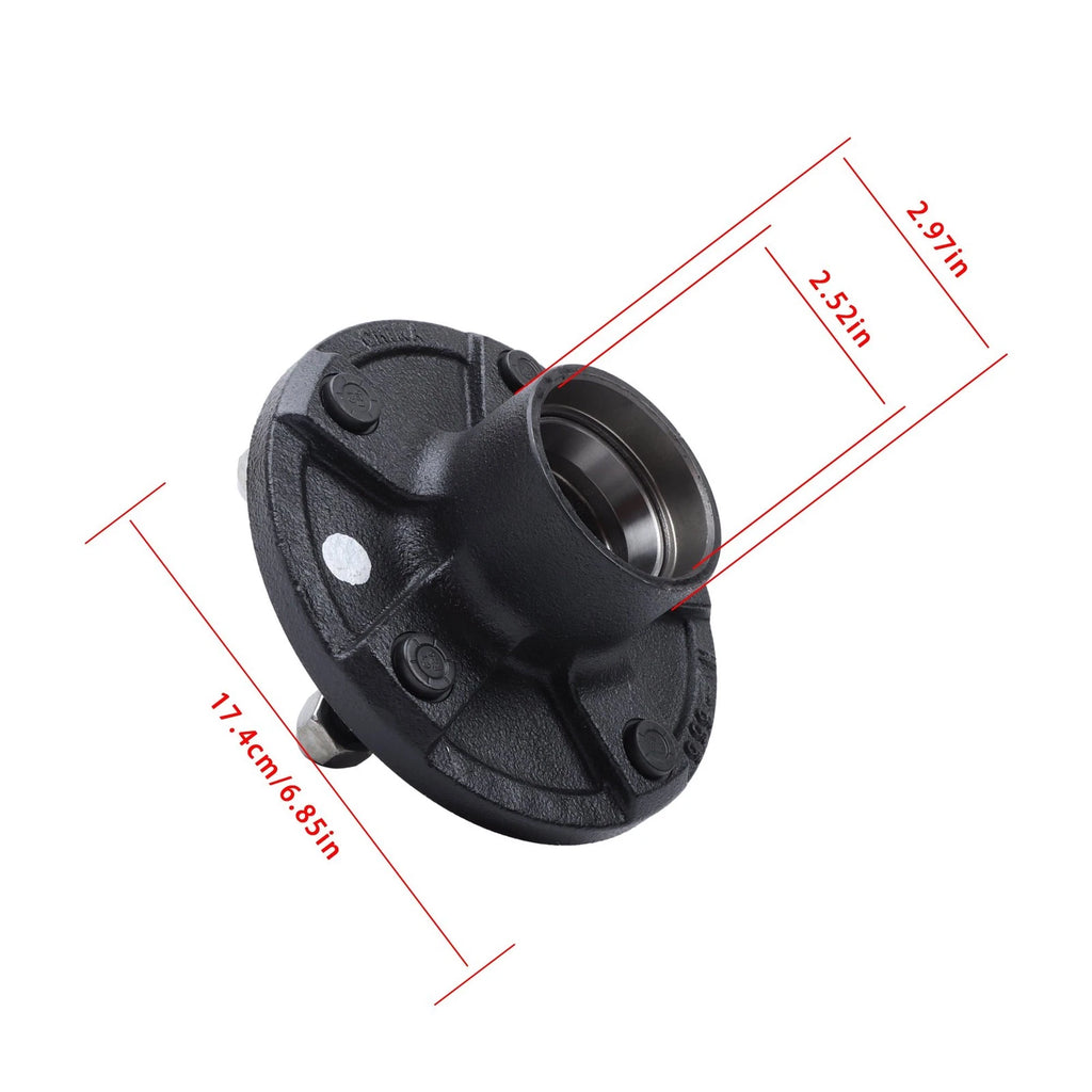 Set of 5.5" Trailer Hub Kit for 8.75" Round Spindle