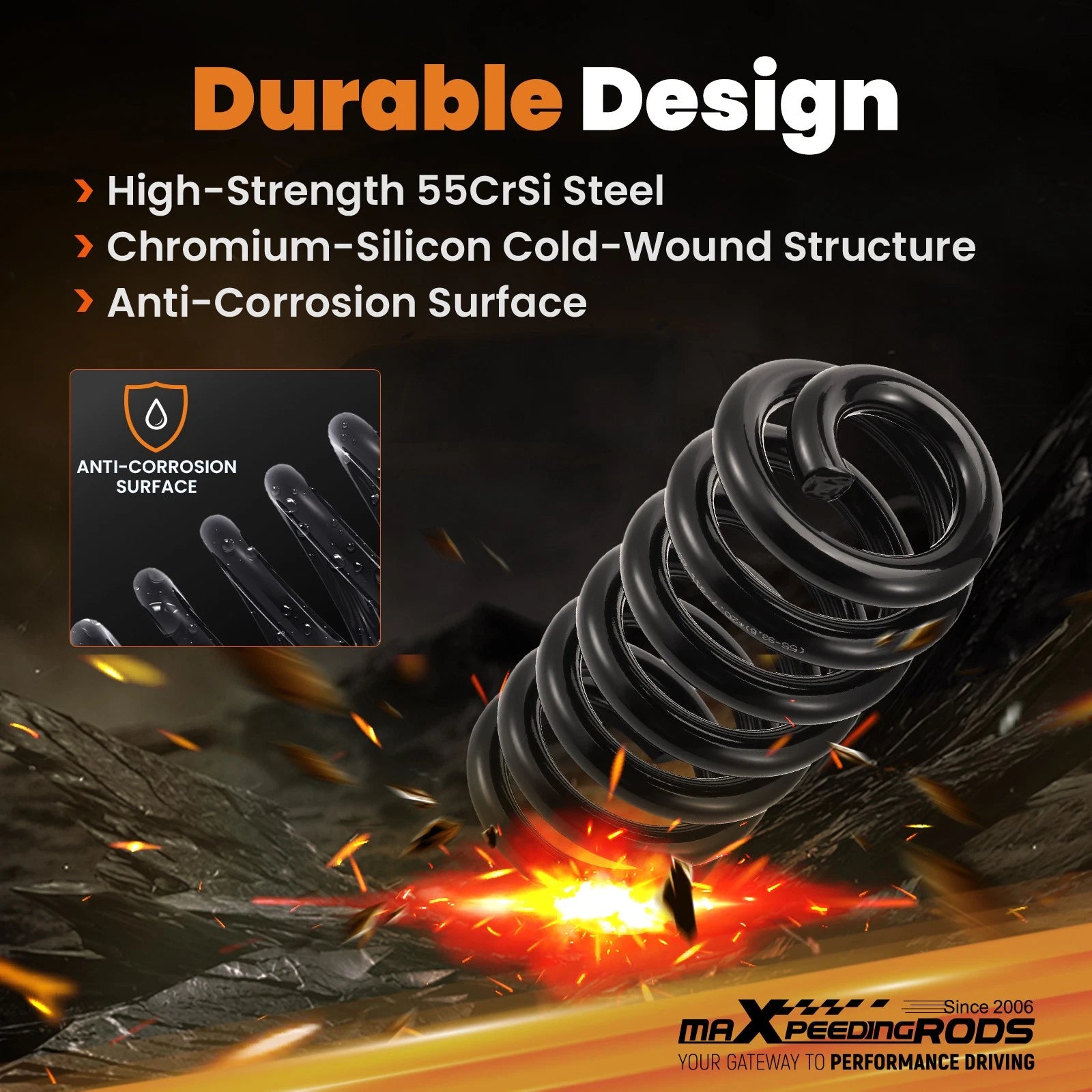 2" Front 4" Rear Lowering Springs for Chevy GMC (1963–1972)