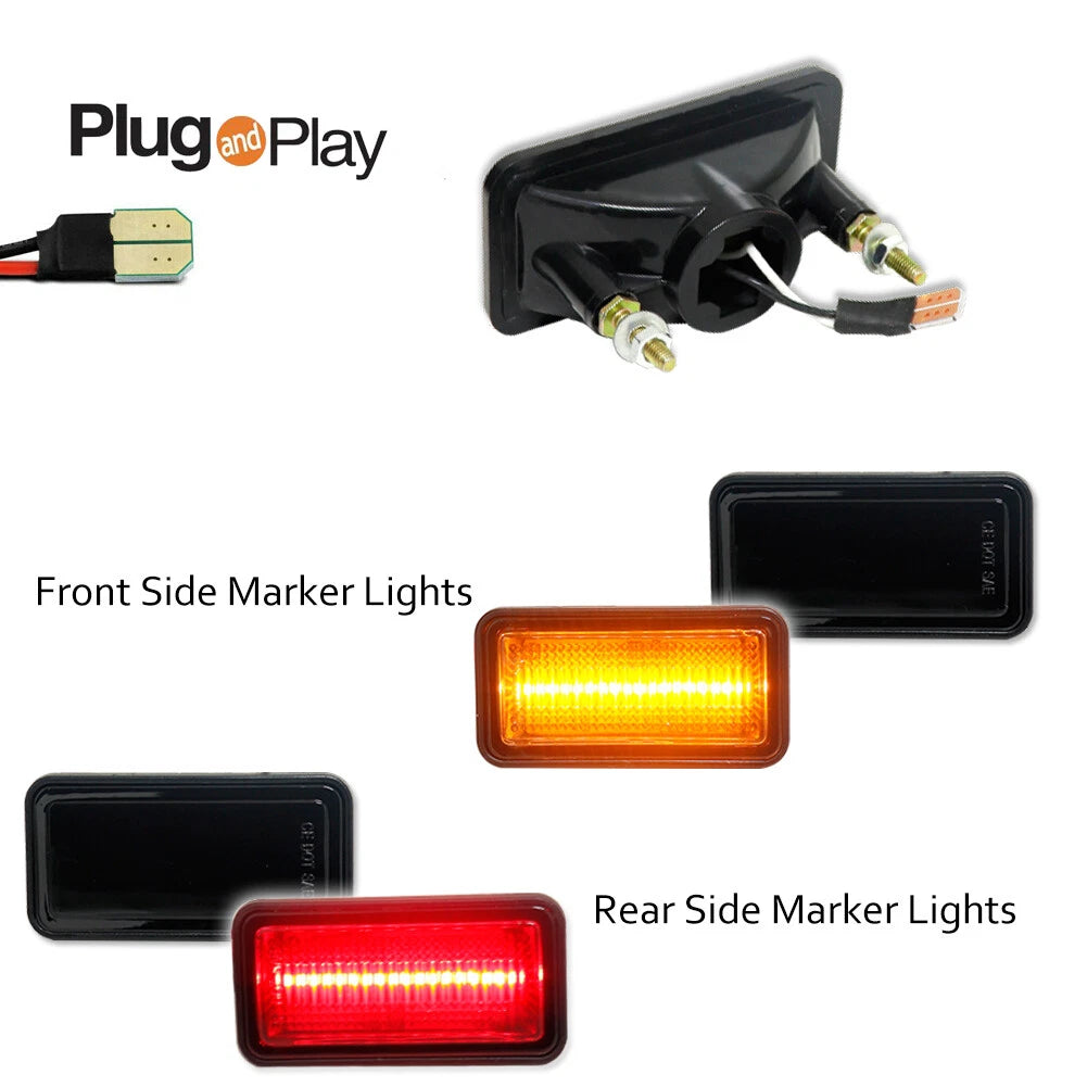 Smoked LED Side Marker Lights for Camaro Impala Nova (1968–1969)