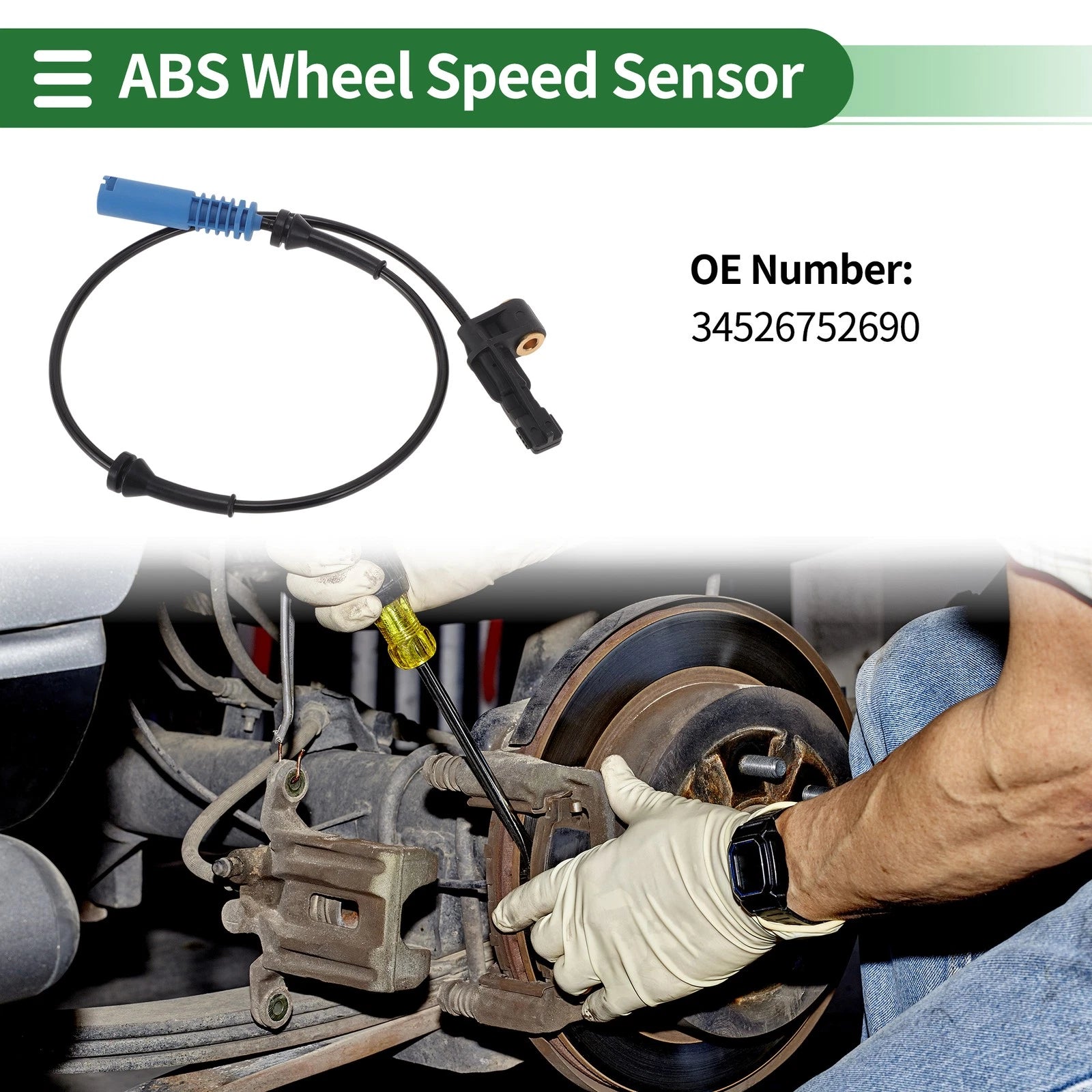 ABS Wheel Speed Sensor No. 34526752690 for BMW Z3 (2001–2002) Front Right