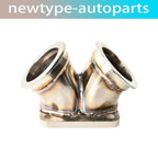 Turbo Y Elbow Adapter for T4 Twin Scroll to Dual 2.5" V-band Flange