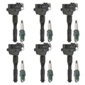 Set of 6 Ignition Coils & NGK G-Power Spark Plugs for NSX A4 Q5 525i XC90