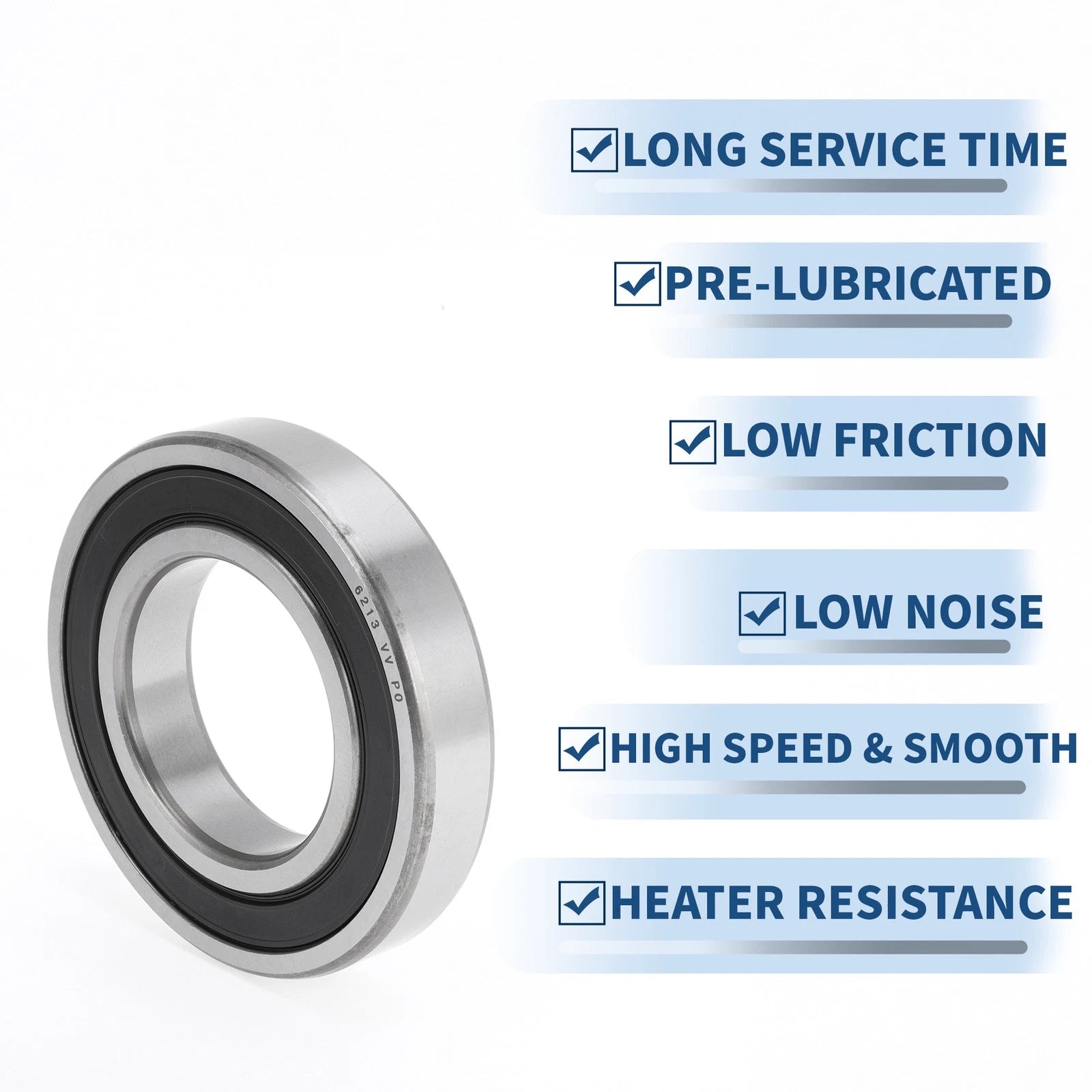 Deep Groove Ball Bearing 6213VV for Scooter Skateboard Wheel (P0 65x120x23mm)
