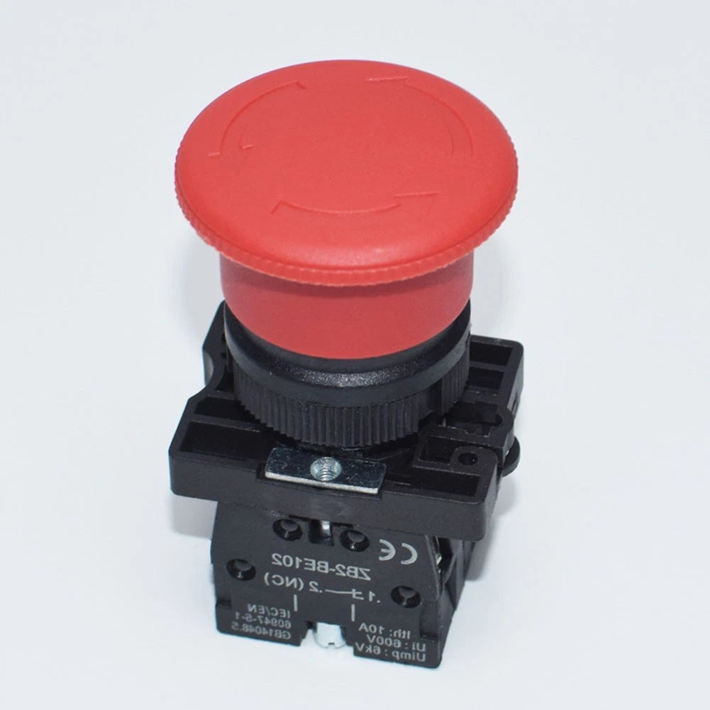 22mm Red Mushroom Push Button Switch for Exigent XB2-ES442 (600V 10A)