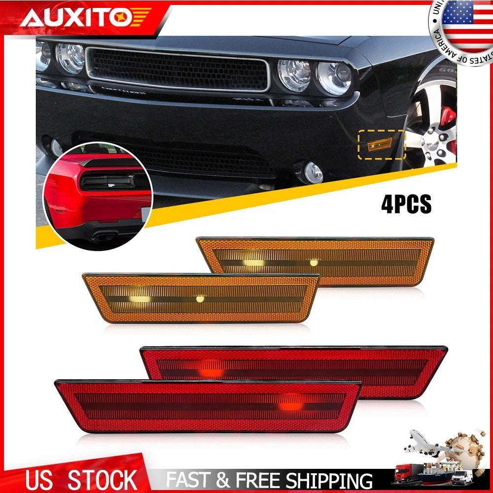 Front Rear Side Marker Light Housing for Dodge Challenger Charger (2008–2014)