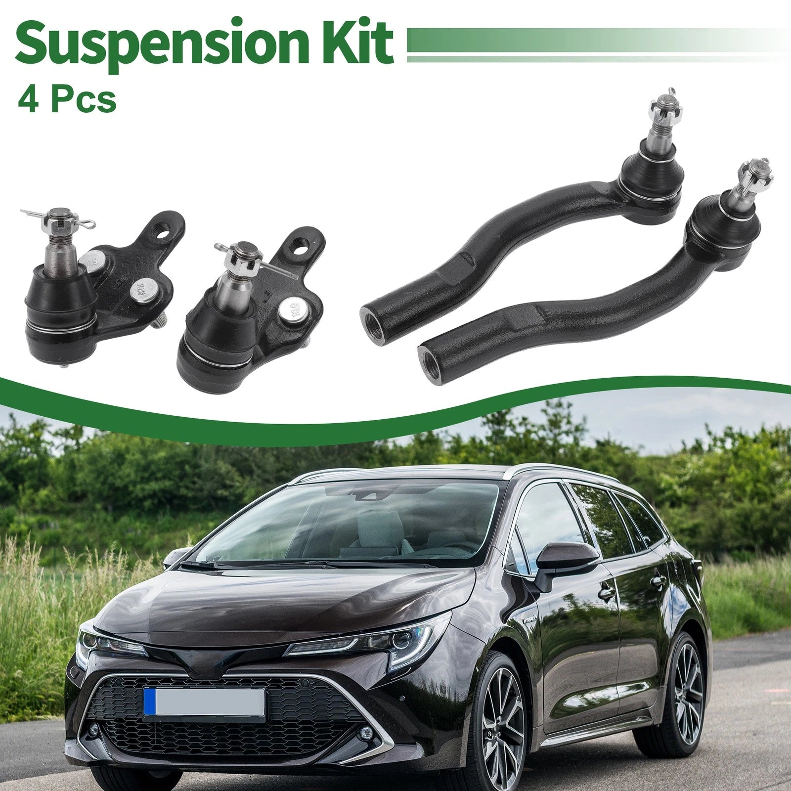 Set of 4 Front Suspension Kit Outer Tie Rod Ends Lower Ball Joint for Toyota Solara (1999–2003)